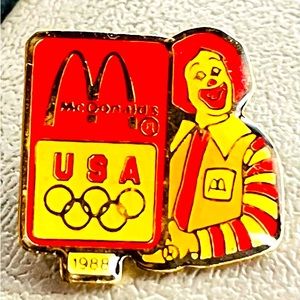 Rare Vintage McDonalds 1984 LA Olympics Sponsor Promo Pin